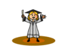 GIF animado (22571) Chica graduada