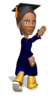 GIF animado (22572) Chica graduada saludando