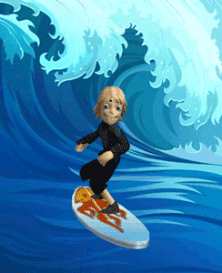 GIF animado (16599) Chico surfeando