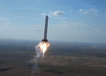GIF animado (21071) Cohete espacial despegando