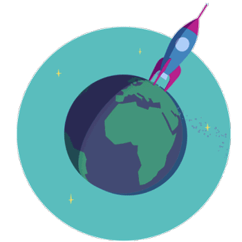 GIF animado (21076) Cohete tierra