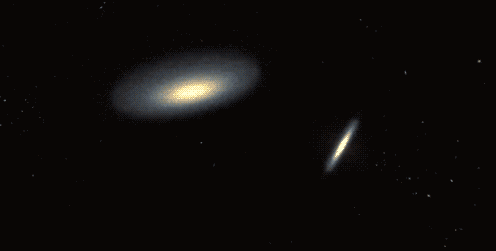 Imagen GIF de Colision entre galaxias animado