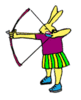GIF animado (16740) Conejo arquero