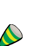 GIF animado (22279) Cono confeti serpentina