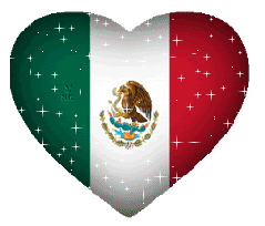 GIF animado (22525) Corazon con la bandera de mexico