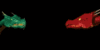 GIF animado (21916) Dragones azul rojo