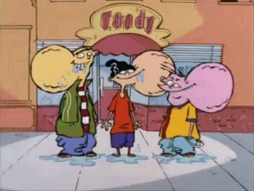 Imagen GIF de Ed edd y eddy comiendo caramelos animado