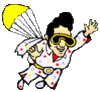 GIF animado (16313) Elvis paracaidista