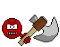 GIF animado (20690) Emoticono asesino hacha