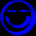 GIF animado (20212) Emoticono azul feliz