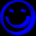 GIF animado (20216) Emoticono azul sonriente
