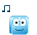 Imagen GIF de Emoticono cuadrado musica animado
