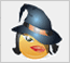 GIF animado (20276) Emoticono disfrazado bruja