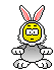 GIF animado (20283) Emoticono disfrazado conejo