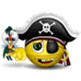 GIF animado (20314) Emoticono disfrazado pirata