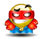 GIF animado (20319) Emoticono disfrazado superheroe