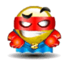 GIF animado (20319) Emoticono disfrazado superheroe