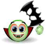 GIF animado (20322) Emoticono disfrazado vampiro
