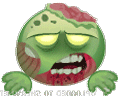 GIF animado (20323) Emoticono disfrazado zombie