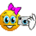 GIF animado (20375) Emoticono femenino camara