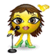 GIF animado (20376) Emoticono femenino cantando