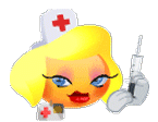 GIF animado (20385) Emoticono femenino enfermera