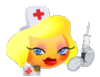 GIF animado (20385) Emoticono femenino enfermera