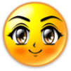GIF animado (20390) Emoticono femenino guinando