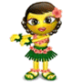 GIF animado (20392) Emoticono femenino hawaiana