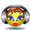 GIF animado (20400) Emoticono femenino musica