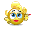 GIF animado (20402) Emoticono femenino pintalabios