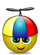 GIF animado (20324) Emoticono gorro volador