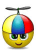 GIF animado (20324) Emoticono gorro volador