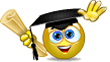 GIF animado (22581) Emoticono graduado saludando