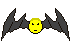 Imagen GIF de Emoticono muercielago animado