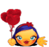 GIF animado (20417) Emoticono mujer globos