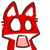 GIF animado (20611) Emoticono rojo asustado