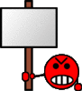 GIF animado (20619) Emoticono rojo cartel