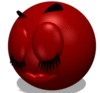GIF animado (20621) Emoticono rojo chica