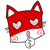 GIF animado (20632) Emoticono rojo enamorado
