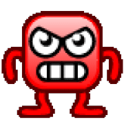 GIF animado (20634) Emoticono rojo enfadado