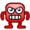 GIF animado (20634) Emoticono rojo enfadado