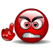 GIF animado (20635) Emoticono rojo enfadado