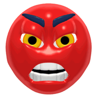 GIF animado (20640) Emoticono rojo enfadado