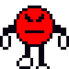 GIF animado (20643) Emoticono rojo enfadado