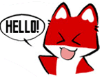 GIF animado (20654) Emoticono rojo hola