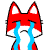 GIF animado (20656) Emoticono rojo llorando