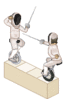 GIF animado (15646) Esgrima monociclo