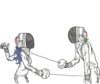 GIF animado (15655) Esgrimistas divertido