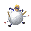 GIF animado (15692) Esquiador bola nieve